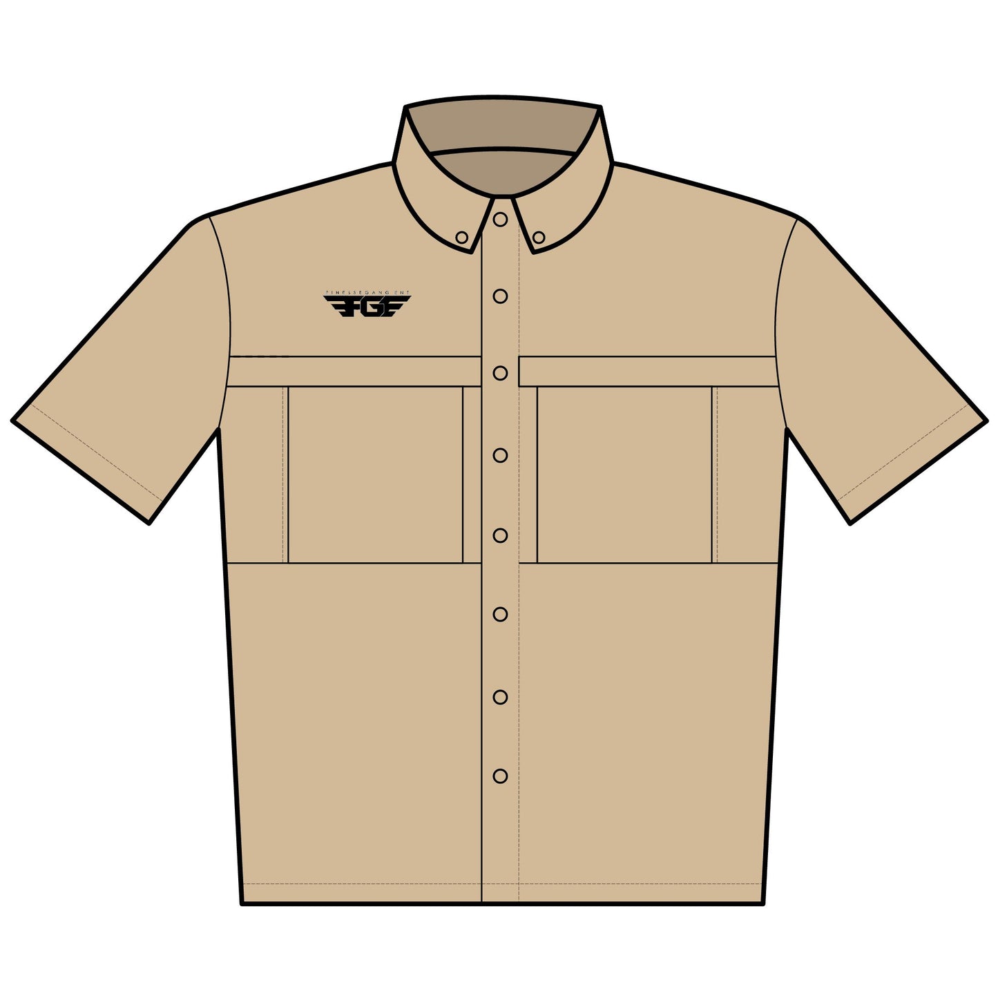 MENS FGE Embroidered UV Daybreak Short Sleeve Work Shirt