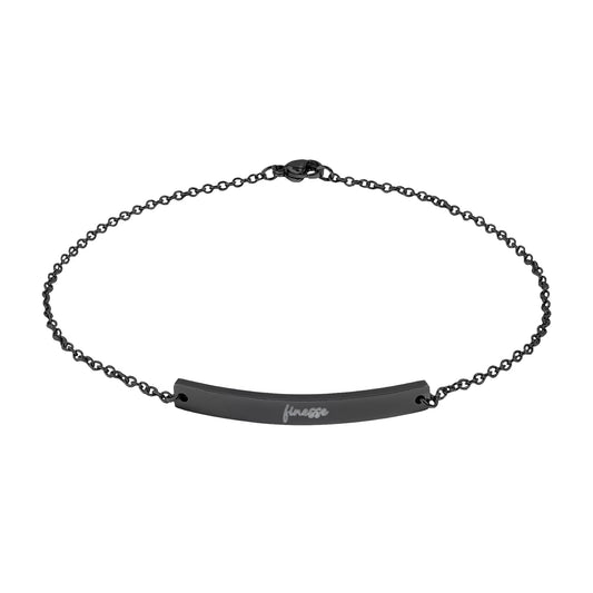FINESSE  Bar Anklet — Personalized Rose Gold or Black Stainless Steel