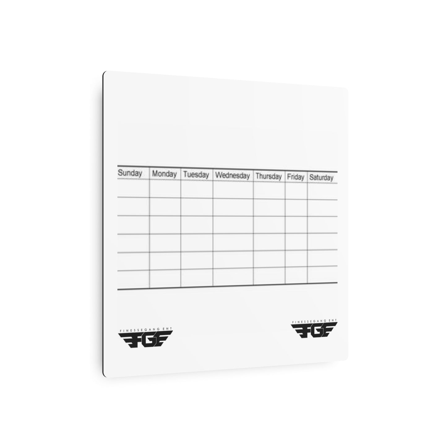 Weekly FGE Planner Metal Sign – Magnetic Dry Erase Calendar Wall Board