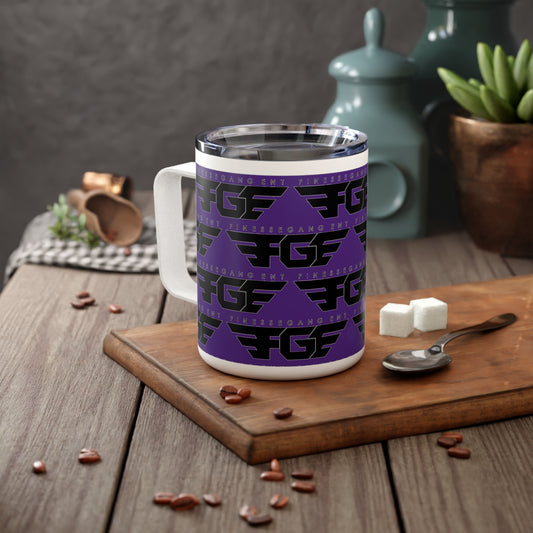 Stylish Purple FGE Insulated Coffee Mug | Vibrant 10oz Travel Cup | Gifting for Coffee Lovers, Home Office, Birthdays, Holidays