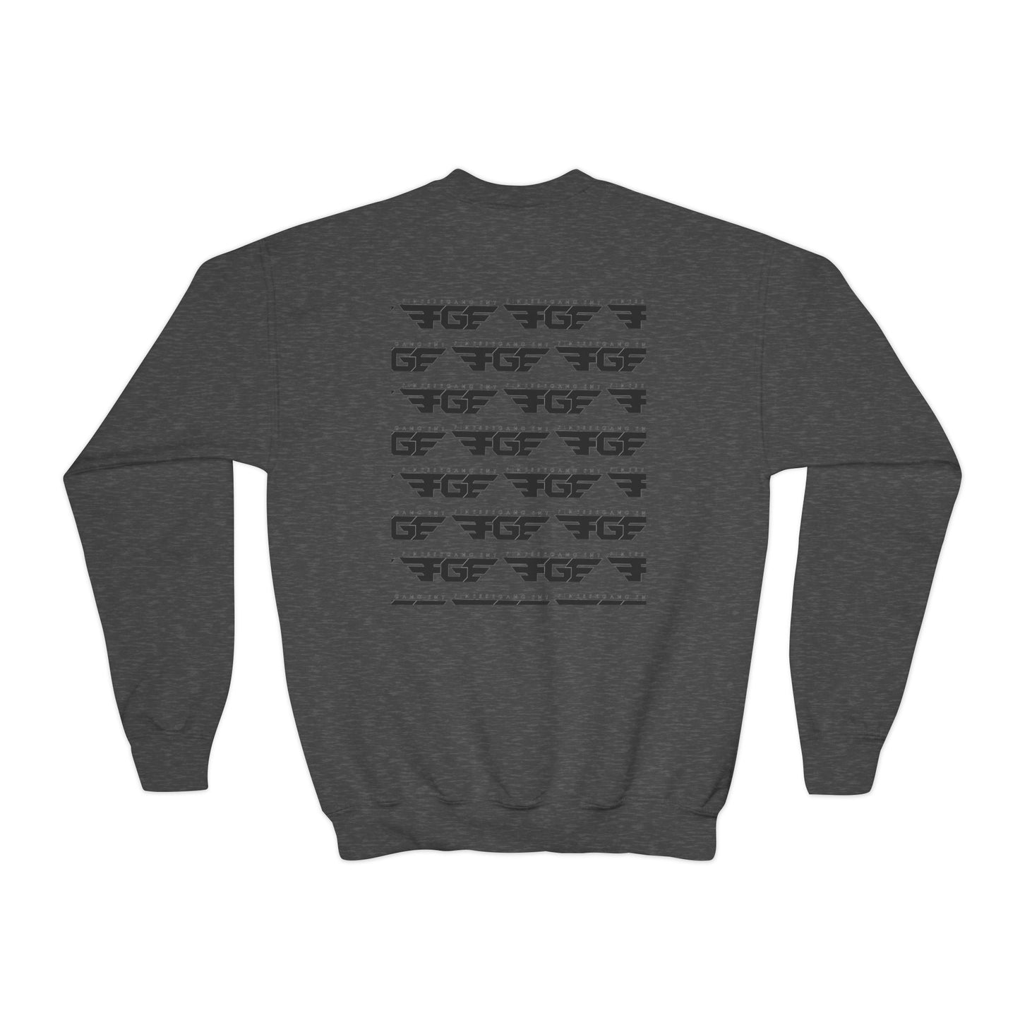 FGE Youth Crewneck Sweatshirt - Retro Flight Wing Logo Graphic