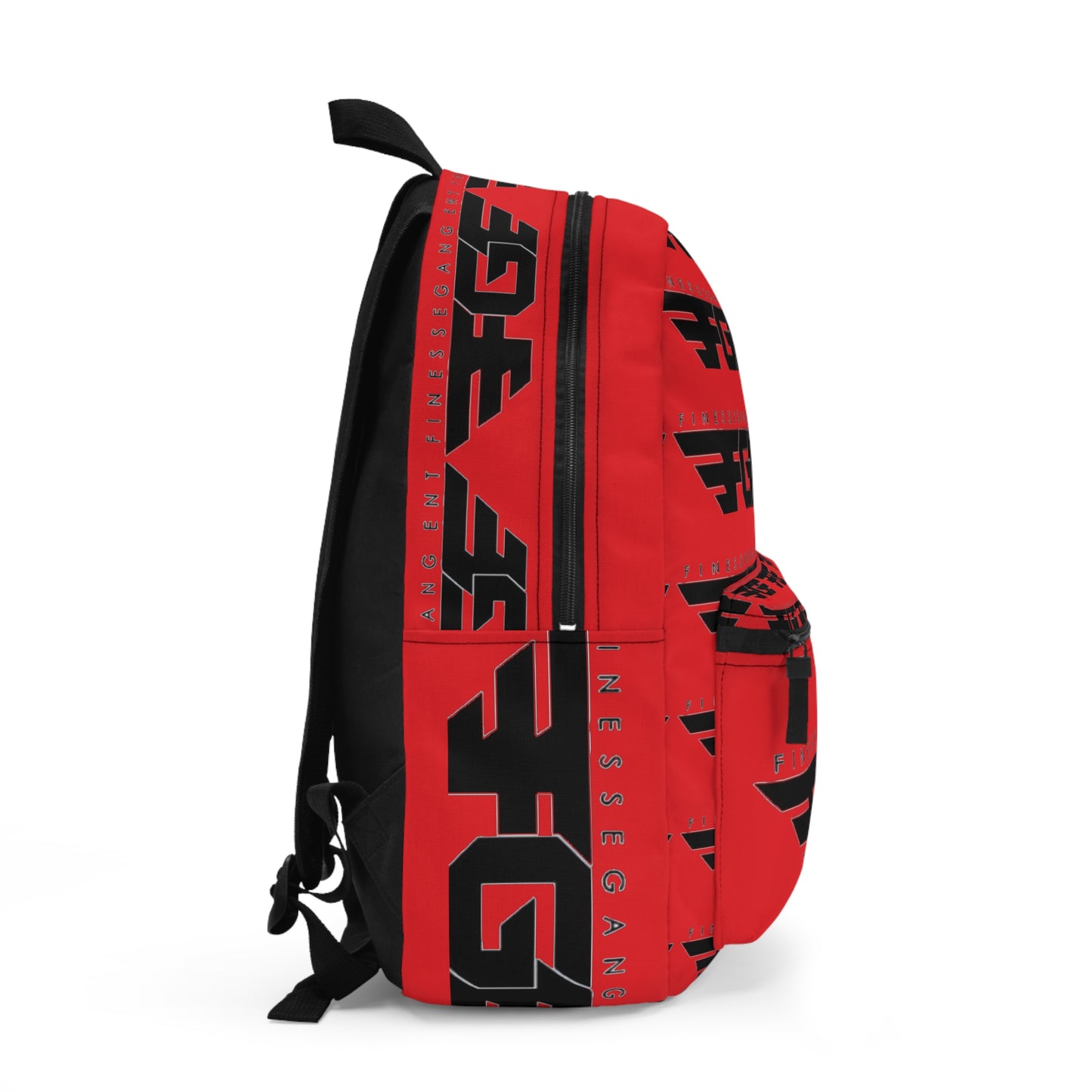Red FG Logo Backpack — Bold Graphic School & Travel Bag