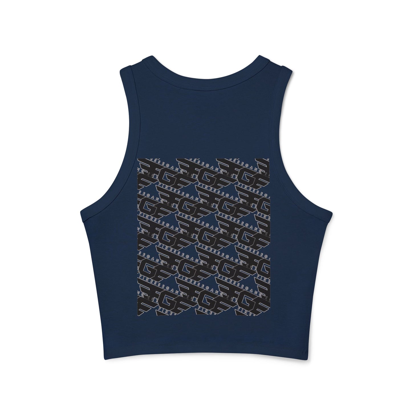FGE Women’s Micro Rib Racer Tank Top - Finessé Agent Graphic Tee for Casual Style