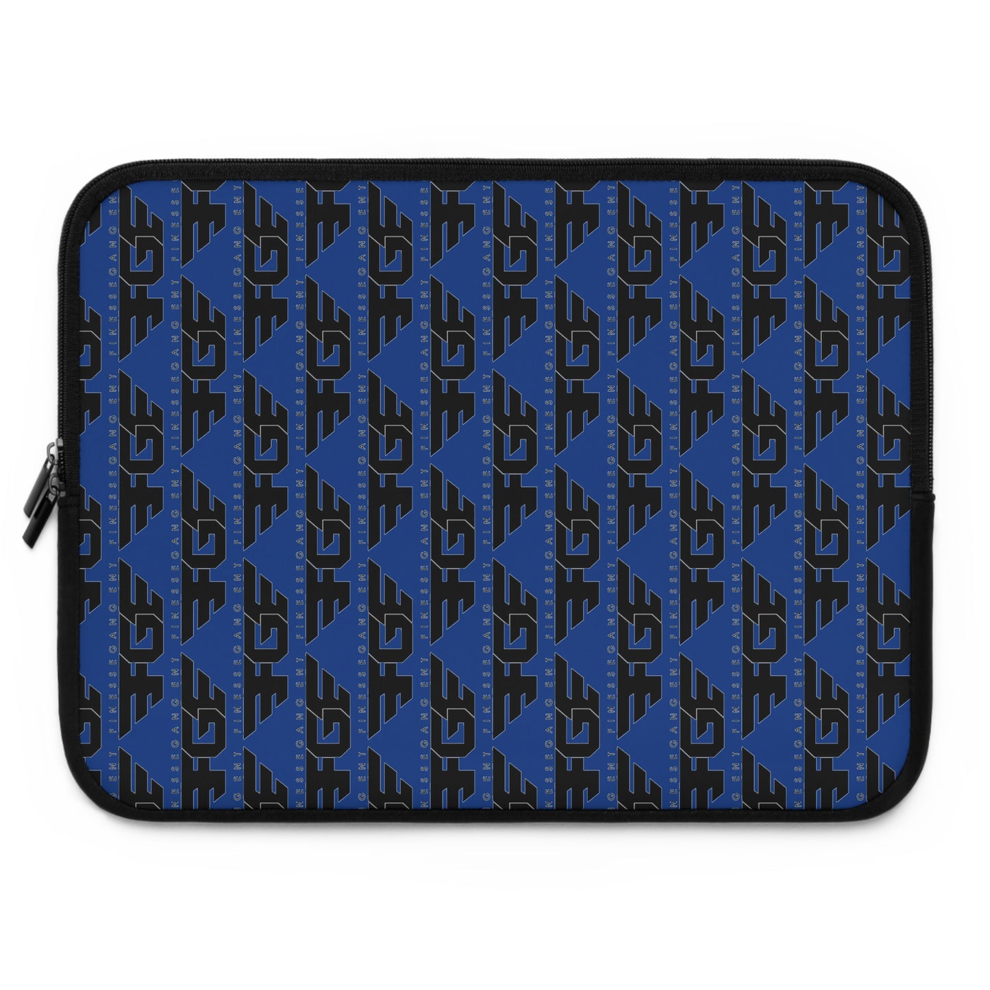 Stylish FGE Laptop Sleeve for Trendy Professionals, Tech Accessories, Gift for Students, Personalized Case, Black and Blue