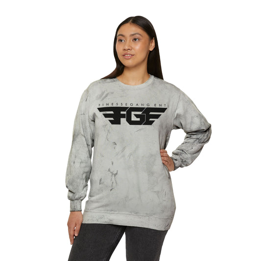 FGE Unisex Marble Color Blast Crewneck Sweatshirt - Trendy Streetwear for Everyday Comfort