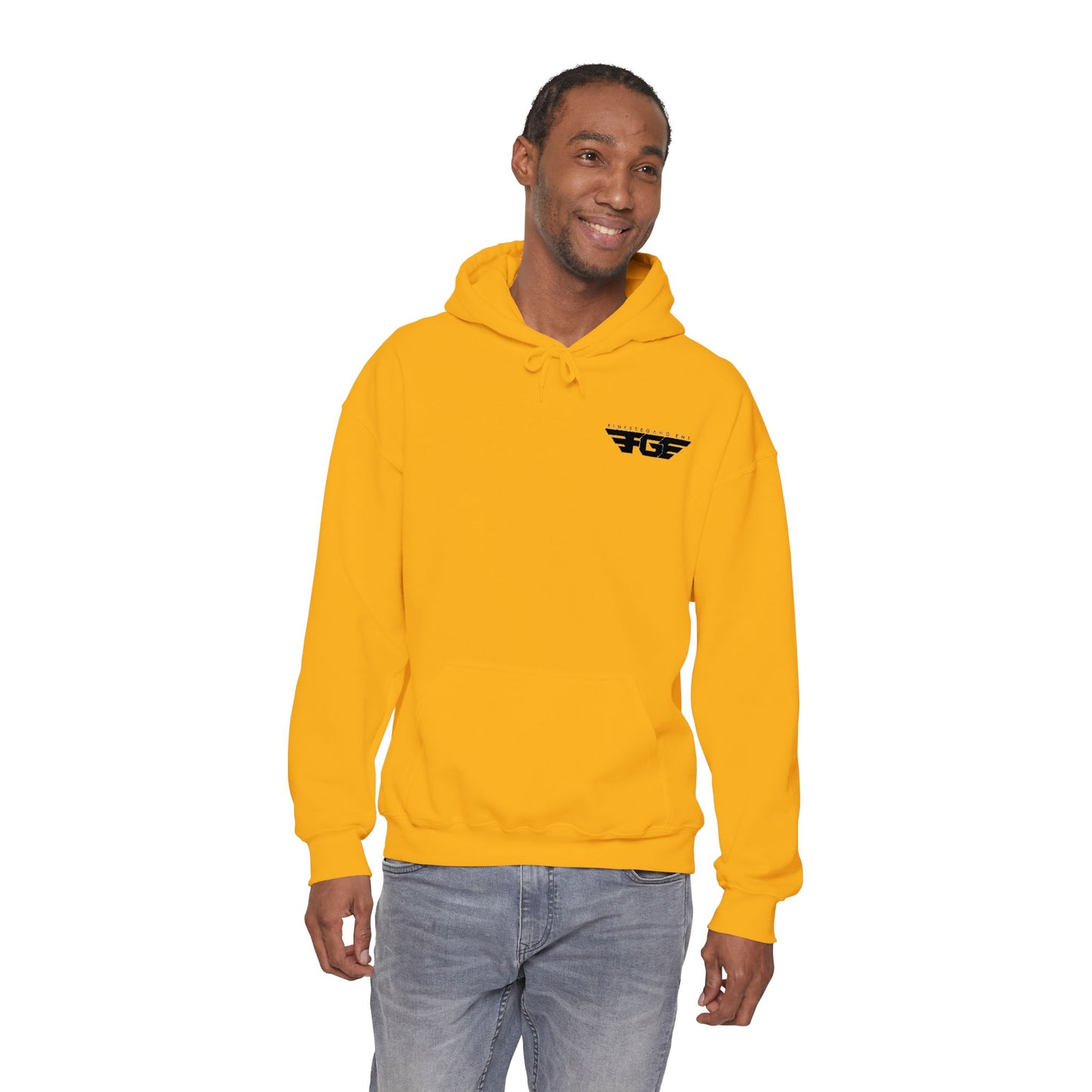 FGE Minimal Hoodie — Small Chest Emblem Sweatshirt