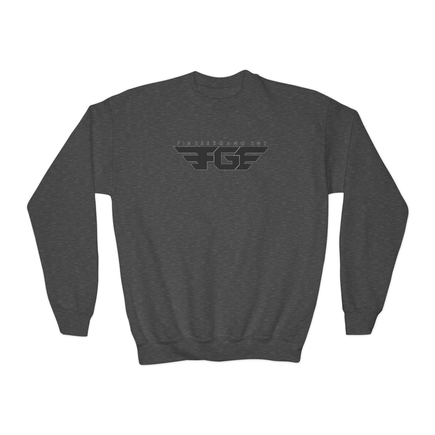 FGE Youth Crewneck Sweatshirt - Retro Flight Wing Logo Graphic