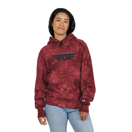 FGE Champion Embroidered Tie-Dye Hoodie for Unisex Style