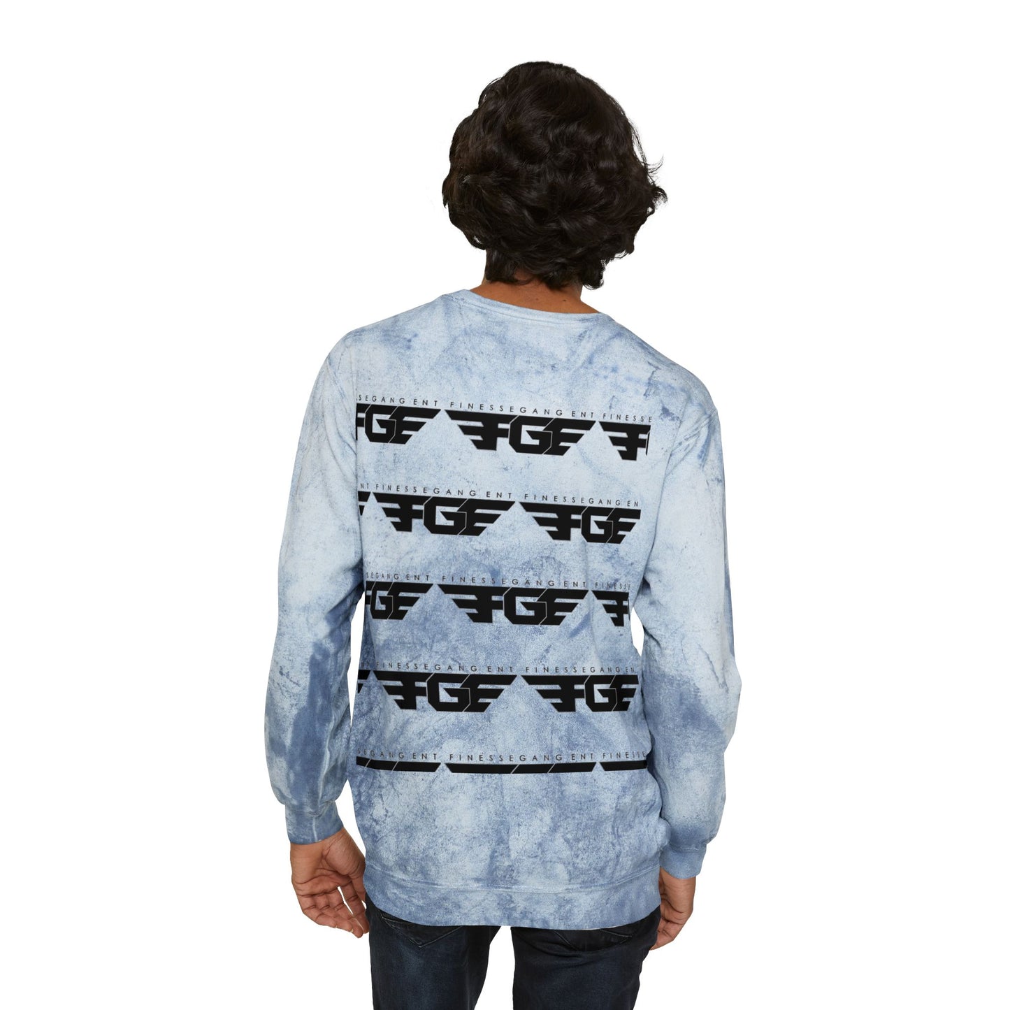FGE Unisex Marble Color Blast Crewneck Sweatshirt - Trendy Streetwear for Everyday Comfort