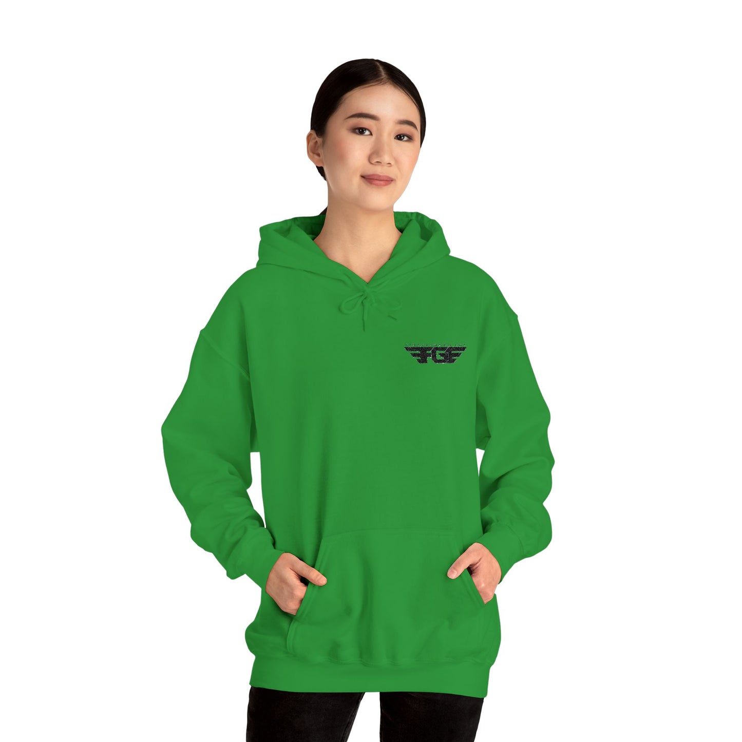 FGE Minimal Hoodie — Small Chest Emblem Sweatshirt