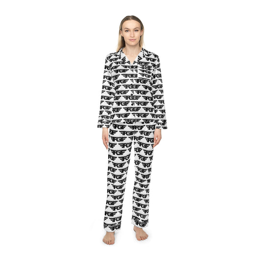 Sleek FGE Women's Satin Pajamas, Cozy Loungewear Set, Gift for Her, Relaxation Outfit, Sleepwear, Stylish PJs
