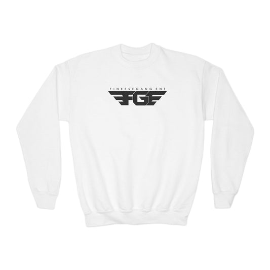 FGE Youth Crewneck Sweatshirt - Retro Flight Wing Logo Graphic