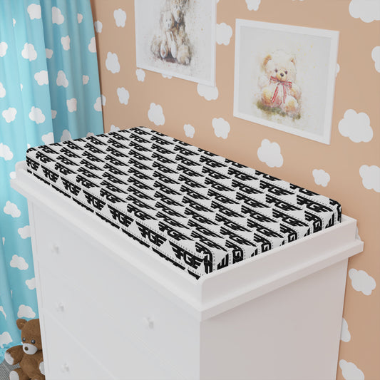 Stylish FGE Baby Changing Pad Cover, Modern Nursery Decor, Baby Shower Gift, Playroom Accessory, Easy Care Changing Mat