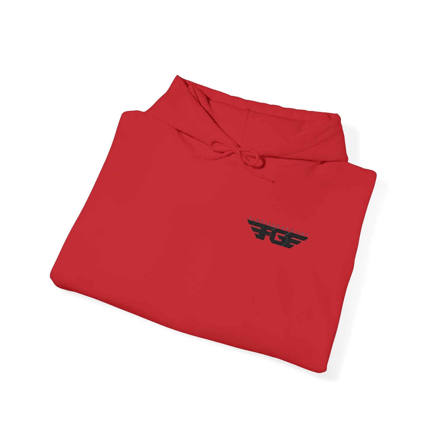 FGE Minimal Hoodie — Small Chest Emblem Sweatshirt