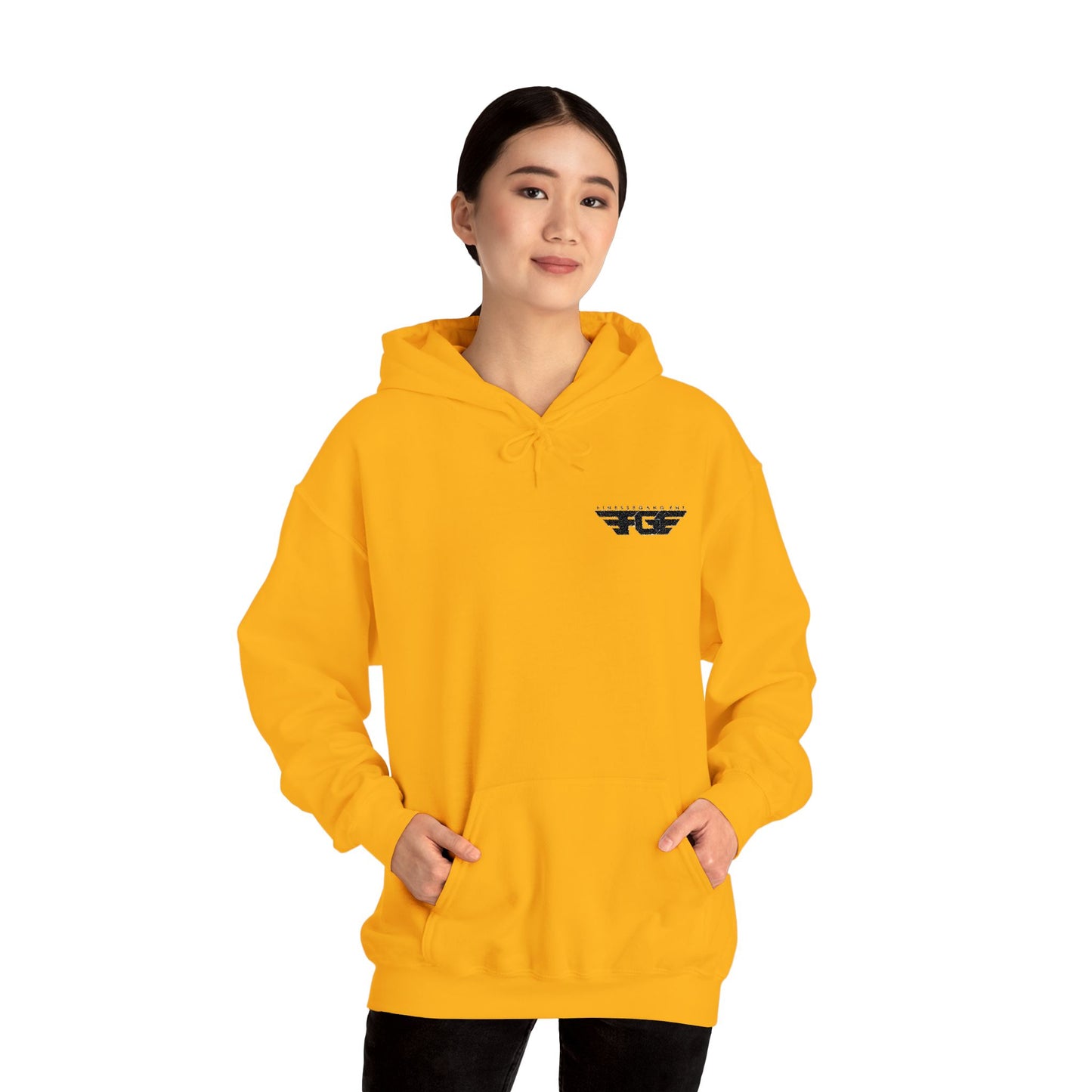 FGE Minimal Hoodie — Small Chest Emblem Sweatshirt