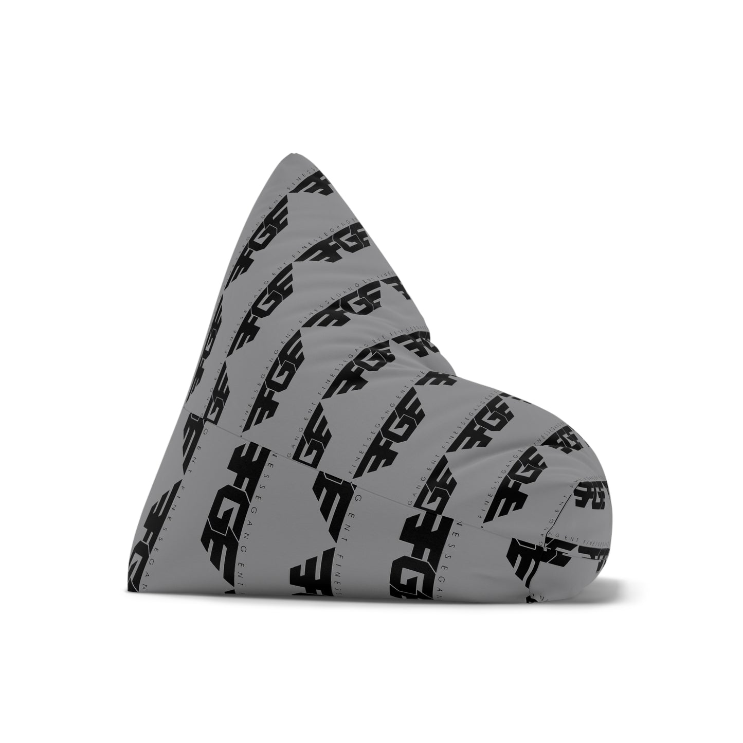 FGE Stylish Bean Bag Chair Cover - Modern Grey Design for Relaxation and Fun