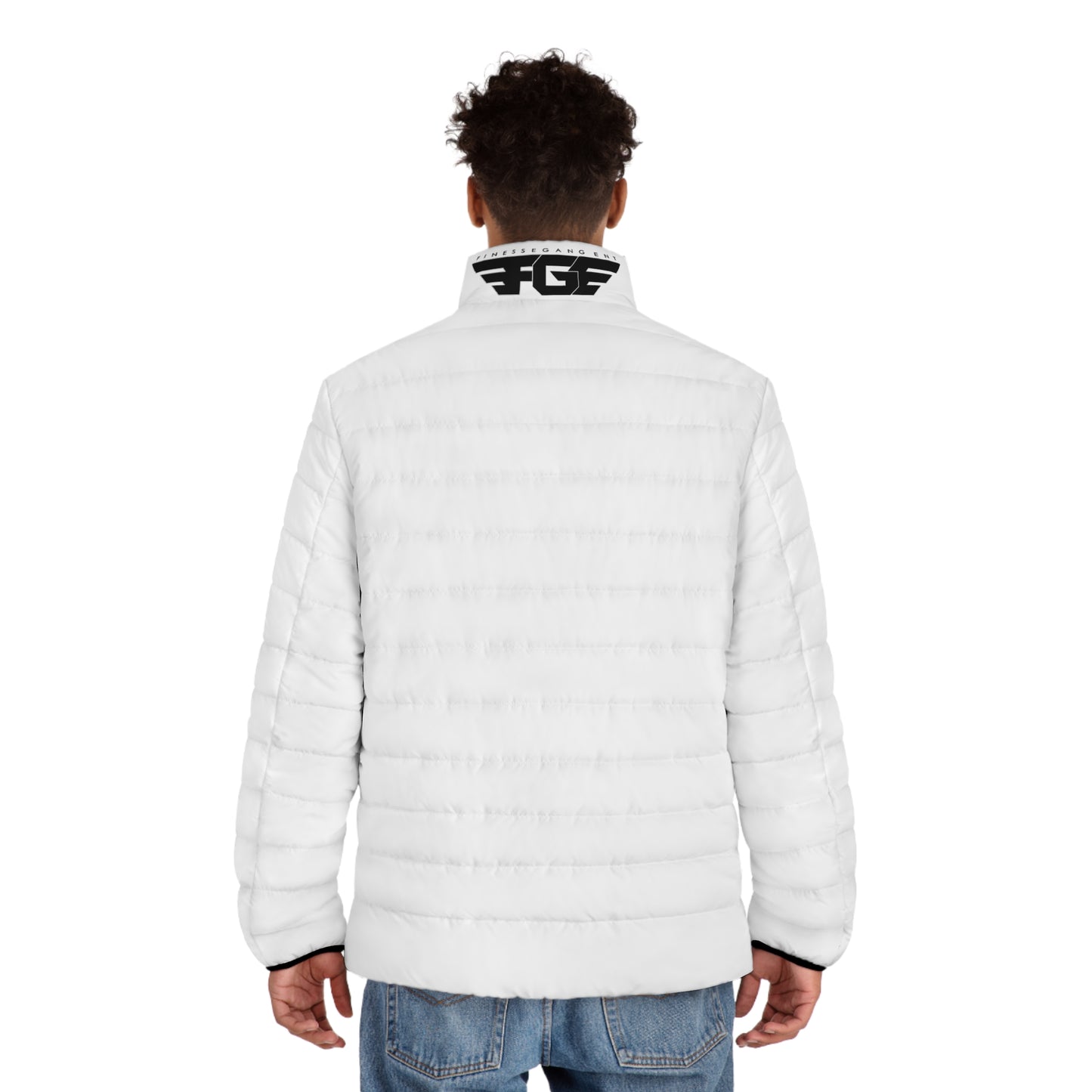FGE Stylish Men's Puffer Jacket - All-Over Print