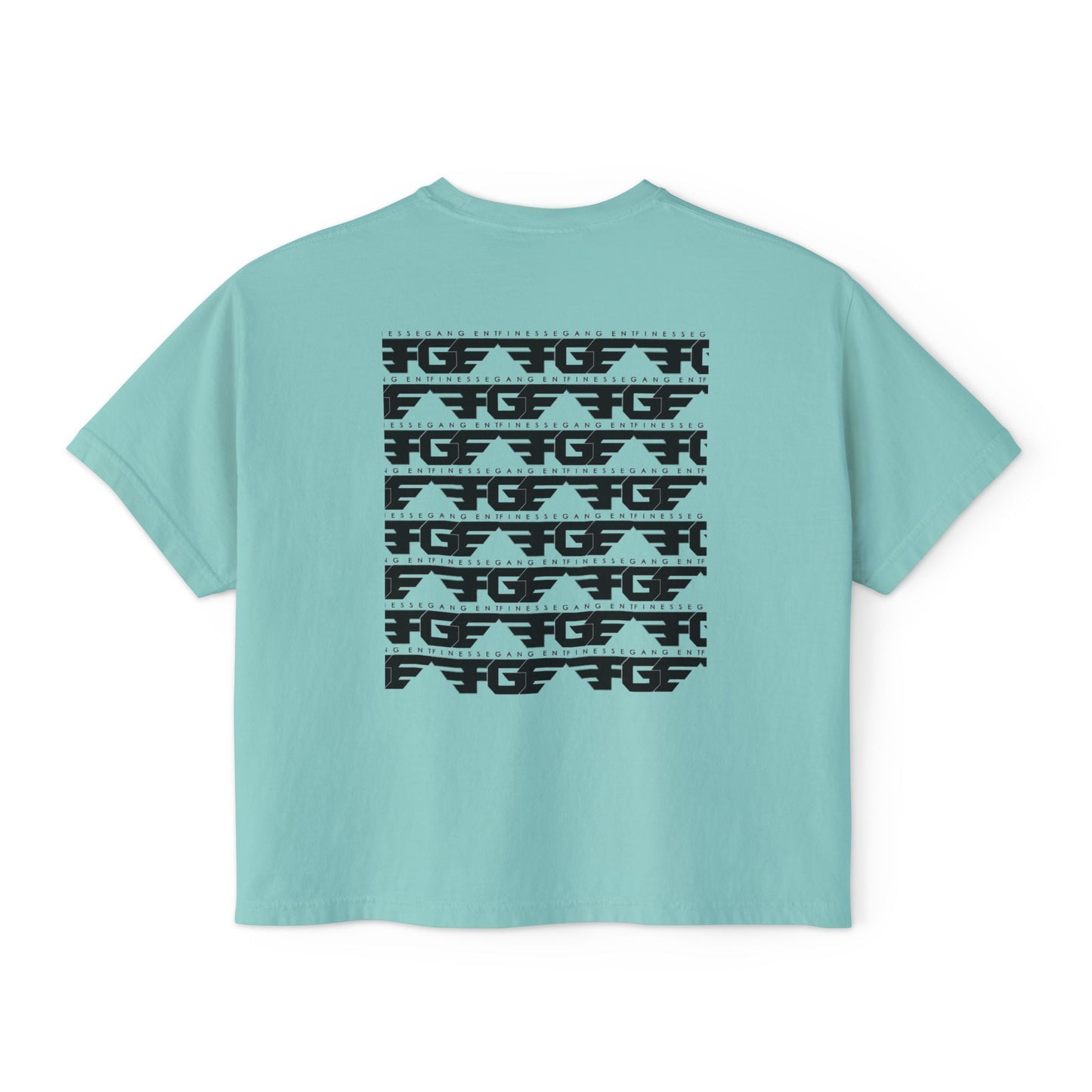 Chic FGE Women's Boxy Tee - Trendy Graphic Design for Everyday Style
