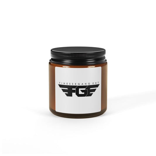 FinesseGang Scented Soy Candle - Amber Jar | Relaxing Home & Gift Idea