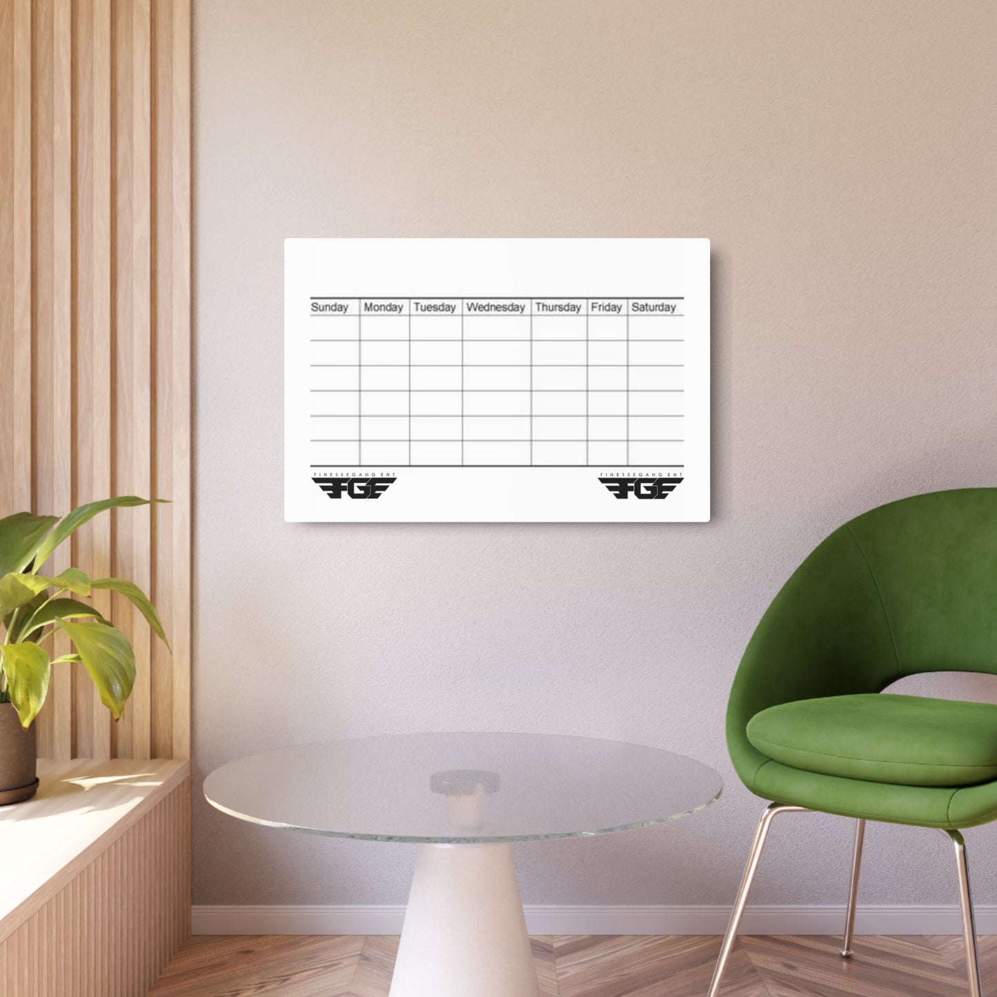 Weekly FGE Planner Metal Sign – Magnetic Dry Erase Calendar Wall Board