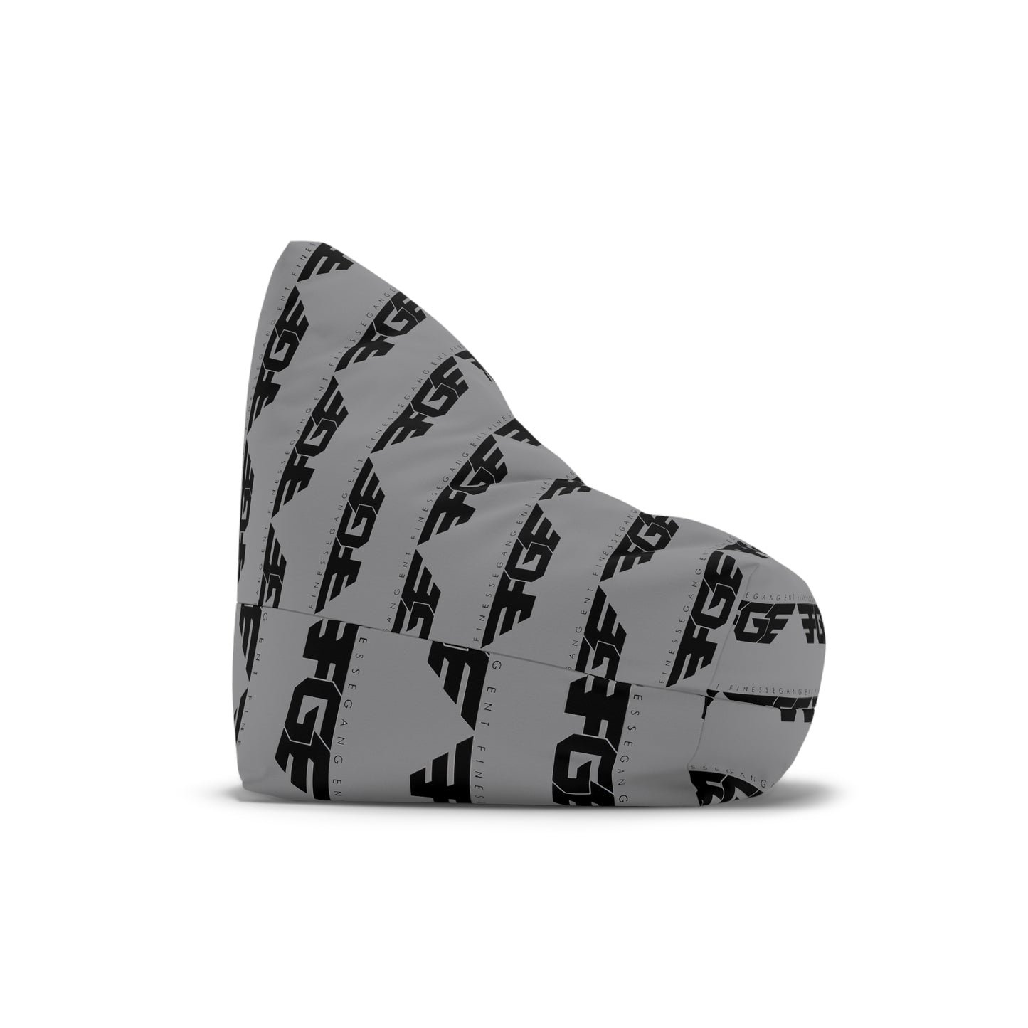 FGE Stylish Bean Bag Chair Cover - Modern Grey Design for Relaxation and Fun