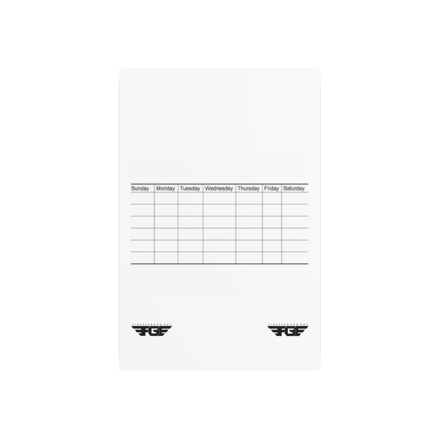 Weekly FGE Planner Metal Sign – Magnetic Dry Erase Calendar Wall Board