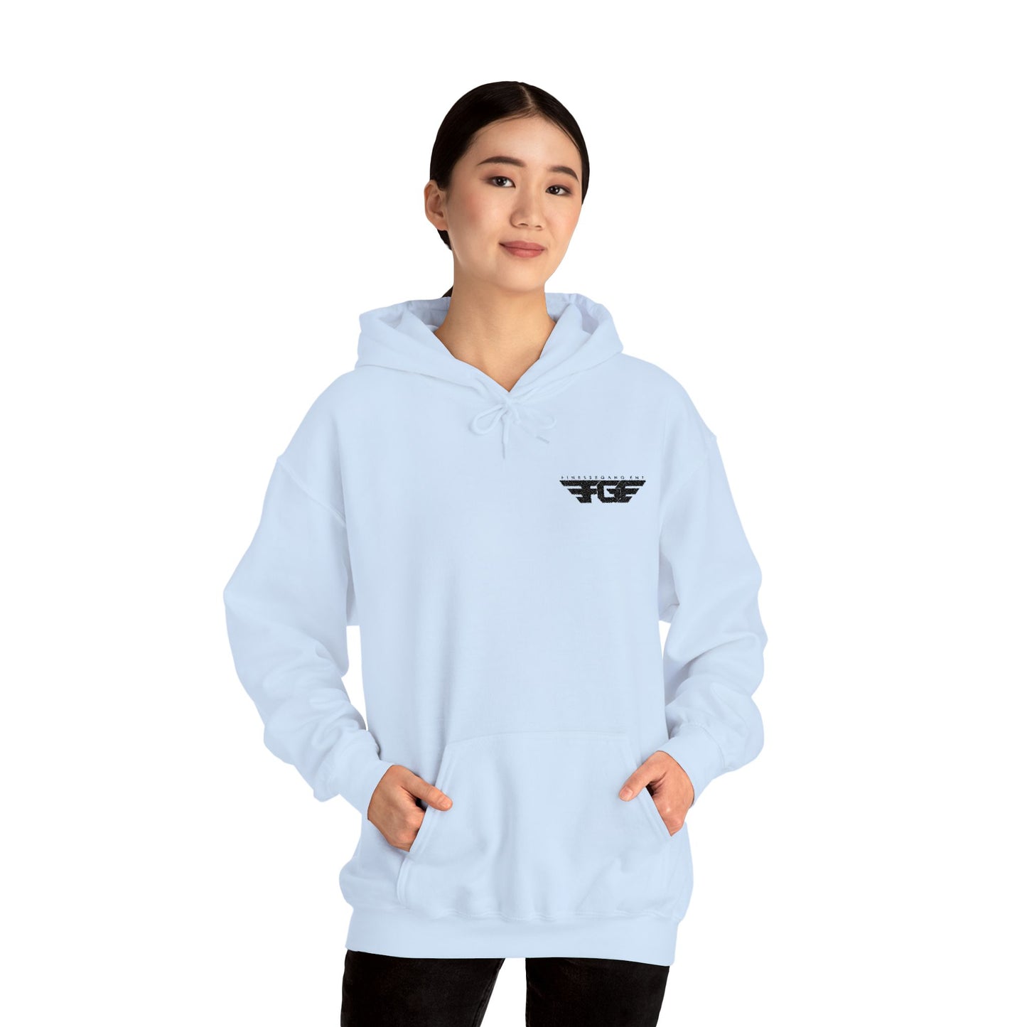 FGE Minimal Hoodie — Small Chest Emblem Sweatshirt