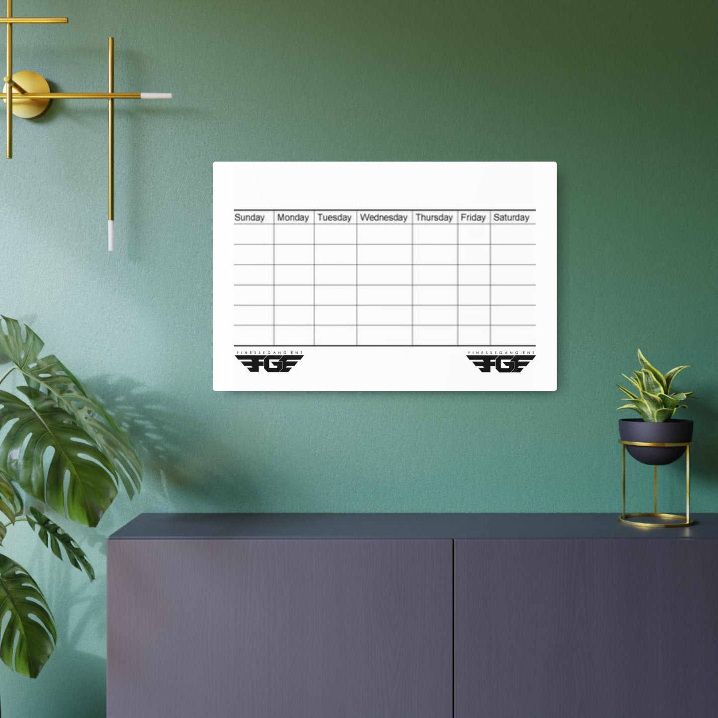 Weekly FGE Planner Metal Sign – Magnetic Dry Erase Calendar Wall Board