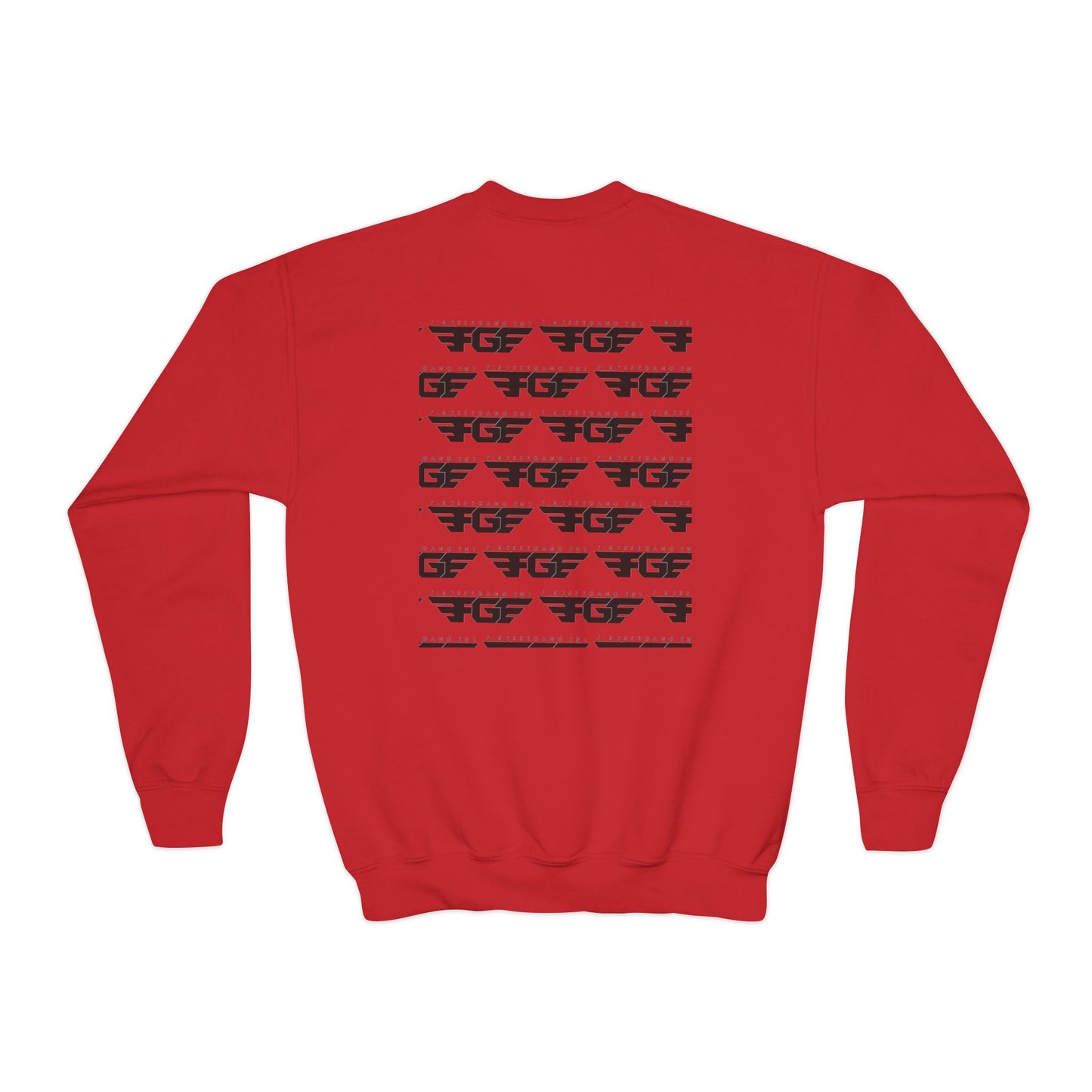 FGE Youth Crewneck Sweatshirt - Retro Flight Wing Logo Graphic