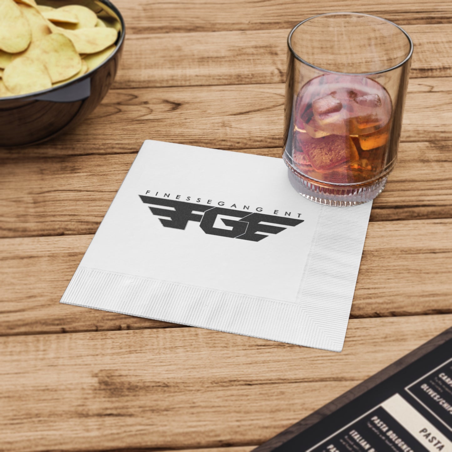 Custom FGE Logo Coined Napkins for Celebrations