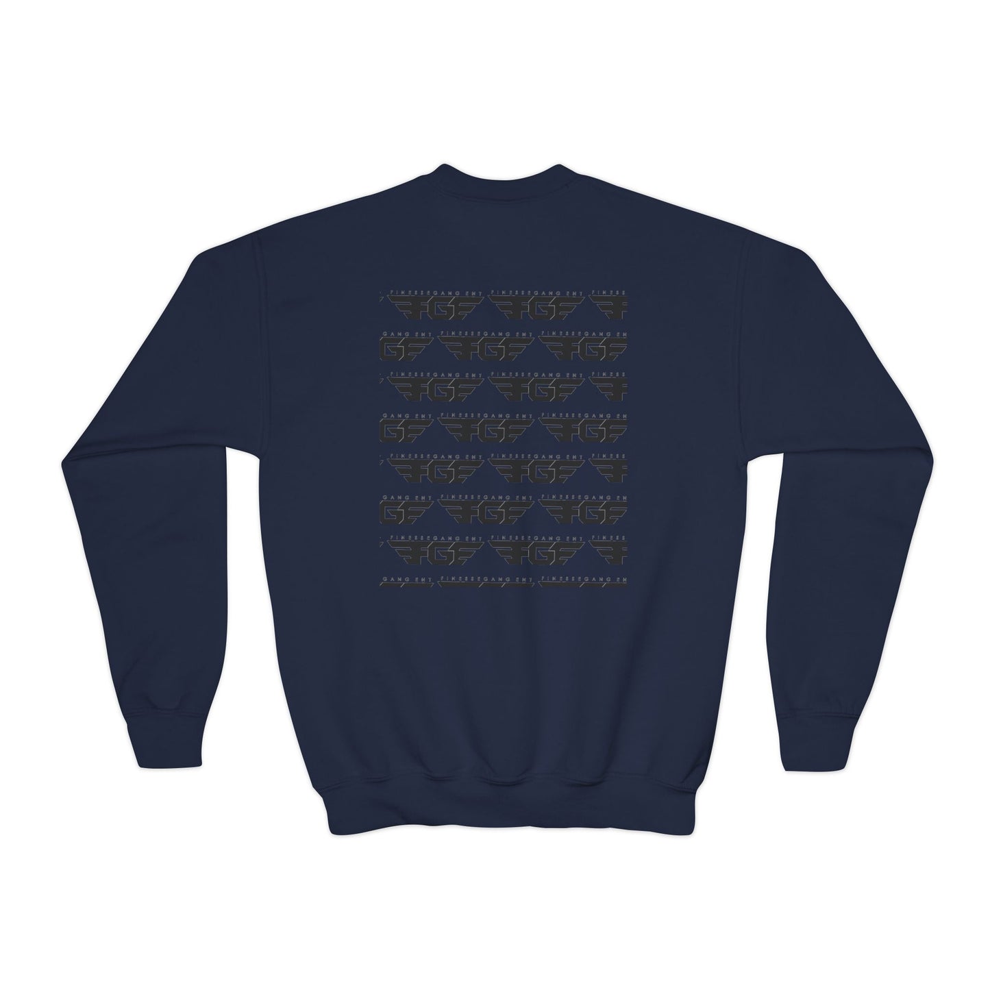 FGE Youth Crewneck Sweatshirt - Retro Flight Wing Logo Graphic