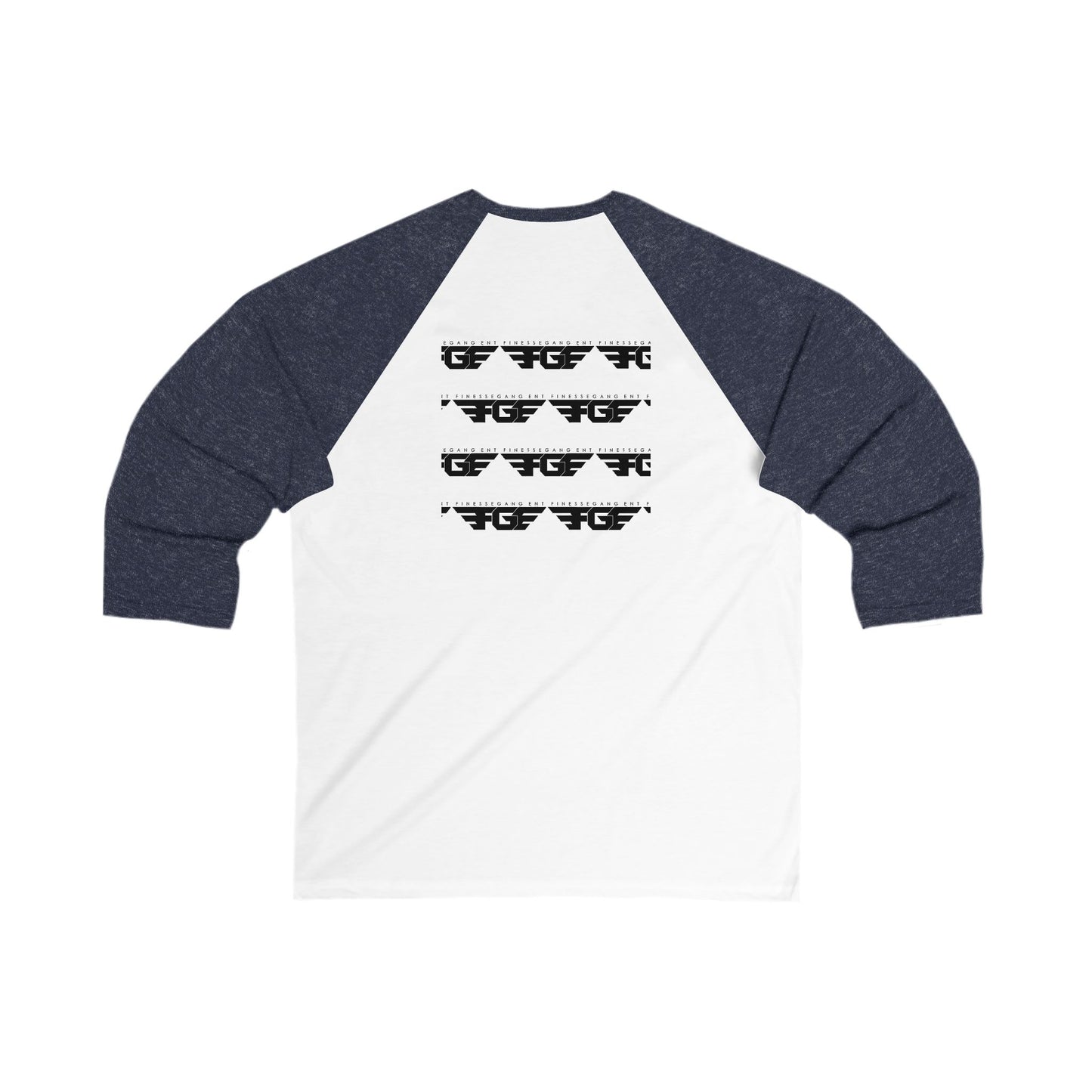 FGE Unisex 3/4 Sleeve Baseball Tee with Bold Graphic Design
