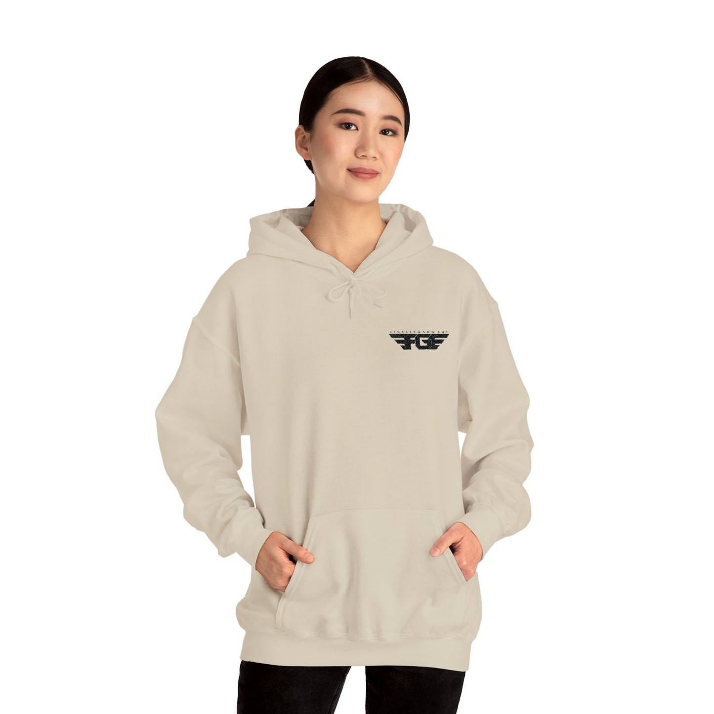 FGE Minimal Hoodie — Small Chest Emblem Sweatshirt