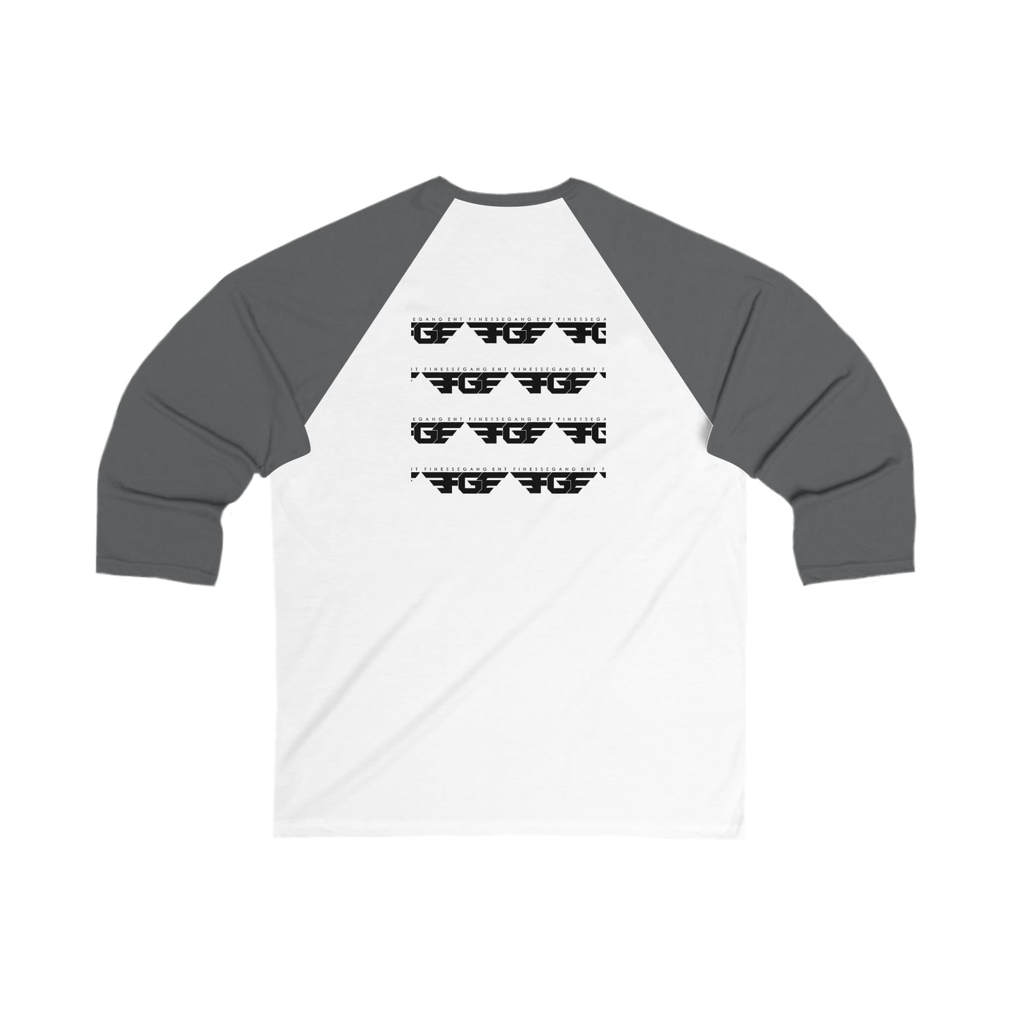 FGE Unisex 3/4 Sleeve Baseball Tee with Bold Graphic Design
