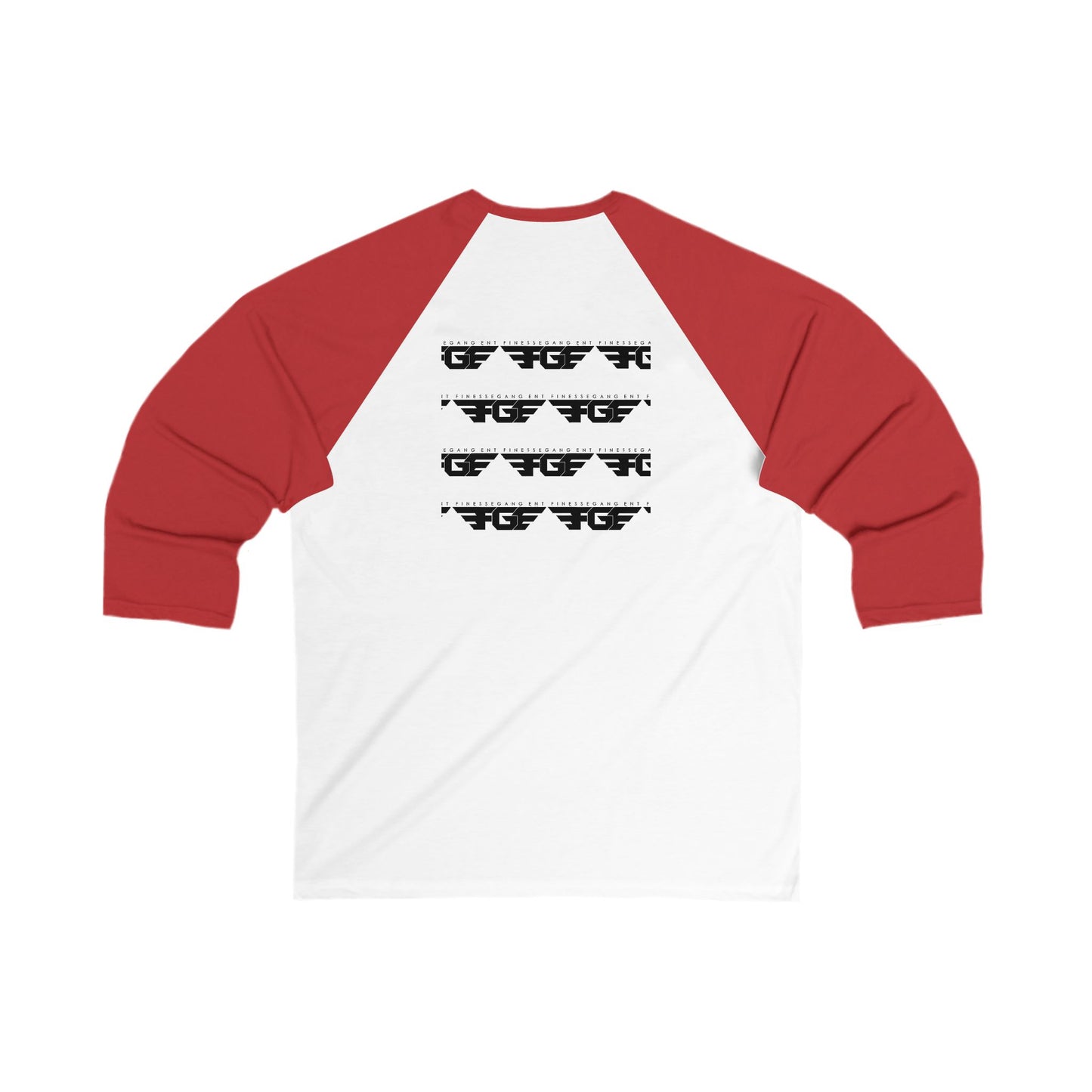 FGE Unisex 3/4 Sleeve Baseball Tee with Bold Graphic Design