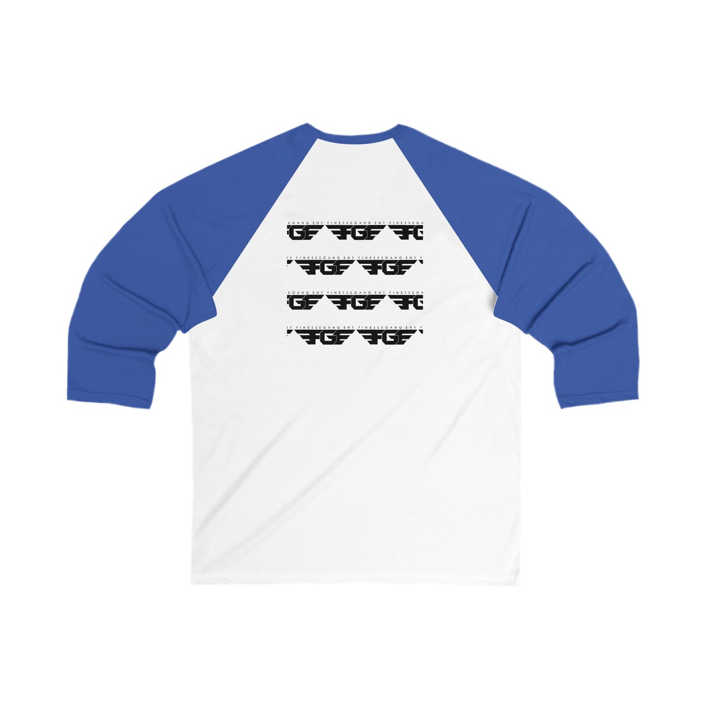 FGE Unisex 3/4 Sleeve Baseball Tee with Bold Graphic Design