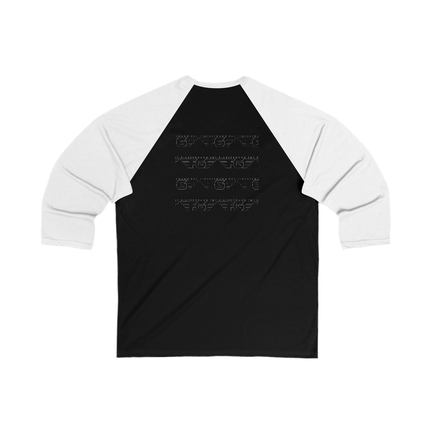FGE Unisex 3/4 Sleeve Baseball Tee with Bold Graphic Design
