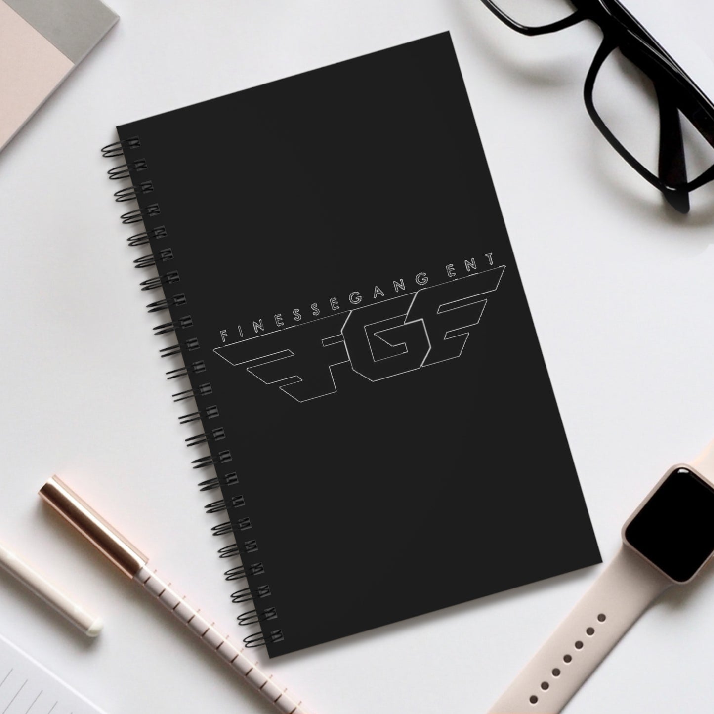 Spiral Journal with Finesse Gang Ent Logo | Stylish Notebook for Writers, Students, and Creatives, Perfect Gift for Birthdays, [...]