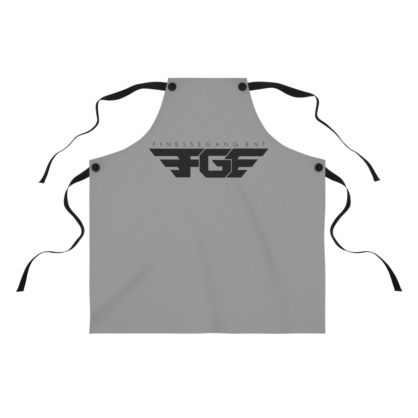 Finesse Gang FGE Logo Apron — Gray Chef & Grill Apron
