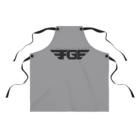 Finesse Gang FGE Logo Apron — Gray Chef & Grill Apron