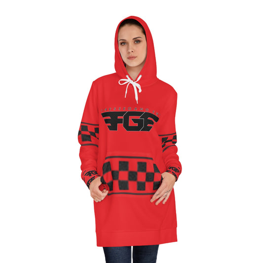 Stylish FGE Women's Hoodie Dress with Unique Graphic Design | Casual Apparel, Loungewear, Gift for Her, Athleisure, Trendy Fashion