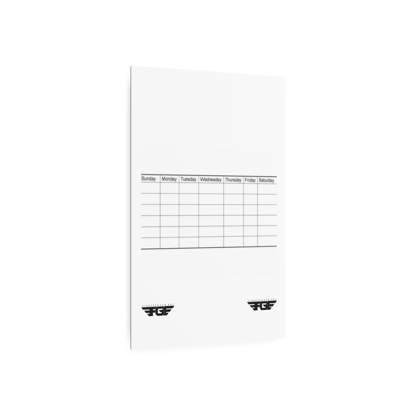 Weekly FGE Planner Metal Sign – Magnetic Dry Erase Calendar Wall Board
